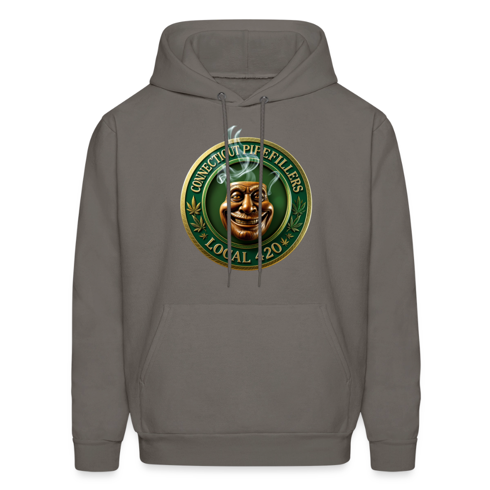 CONNECTICUT PIPEFILLERS LOCAL 420 F/B DESIGN Men's  Hoodie - asphalt gray
