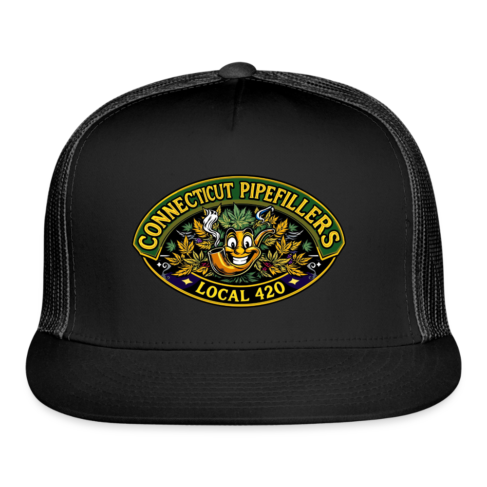 CONNECTICUT PIPEFILLERD LOCAL 420 Trucker Hat - black/black
