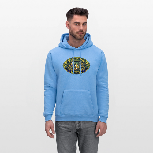 CONNECTICUT PIPEFILLERD LOCAL 420 F/B DESIGN Men's Hoodie - carolina blue