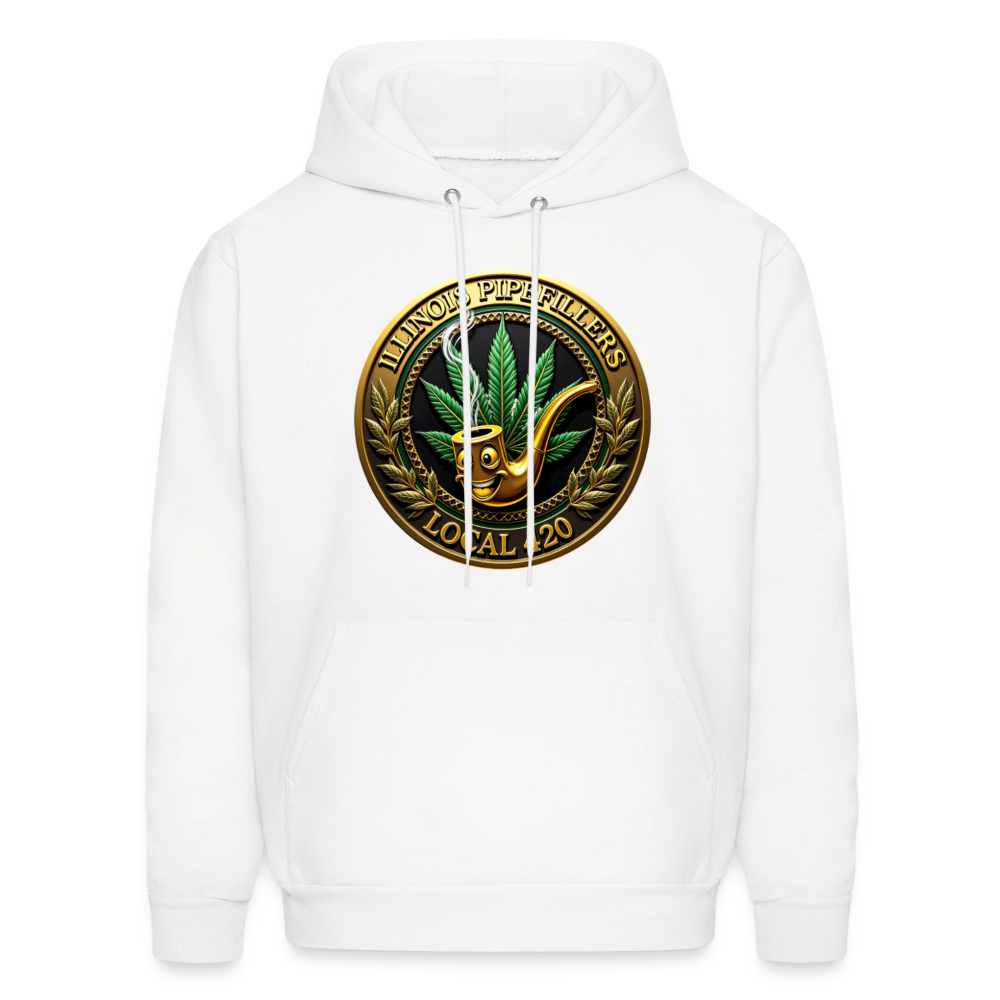 ILLINOIS PIPEFILLERS LOCAL 420 Men's Hoodie - white