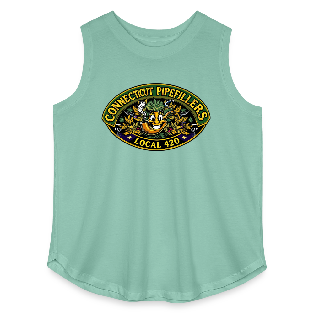 CONNECTICUT PIPEFILLERD LOCAL 420 F/B DESIGN Women's Curvy Relaxed Tank Top - saltwater