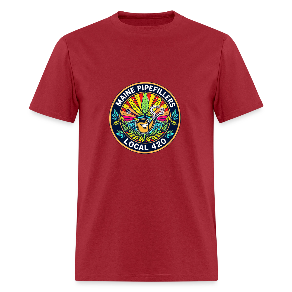 MAINE PIPEFILLERS LOCAL 420 Men's T-Shirt - dark red