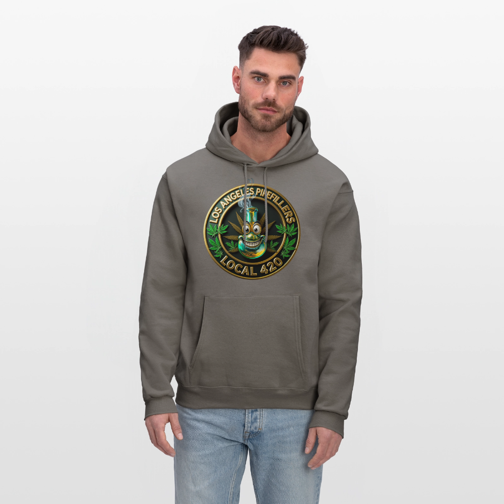 LOS ANGLES PIPEFILLERS LOCAL 420 Men's Hoodie - asphalt gray