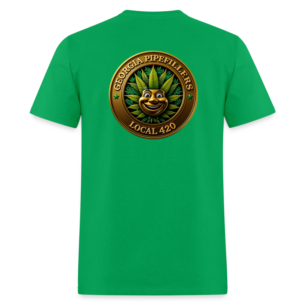 GEORGIA PIPEFILLERS LOCAL 420 F/B DESIGN  Men's T-Shirt - bright green