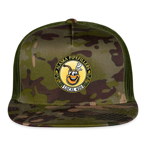 ALASKA PIPEFILLERS LOCAL 420 CAMO Trucker Hat - MultiCam\green