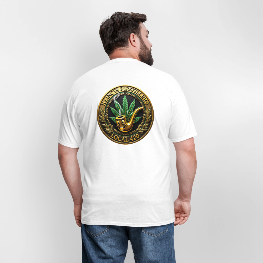 ILLINOIS PIPEFILLERS LOCAL 420 F/B DESIGN Men's T-Shirt - white