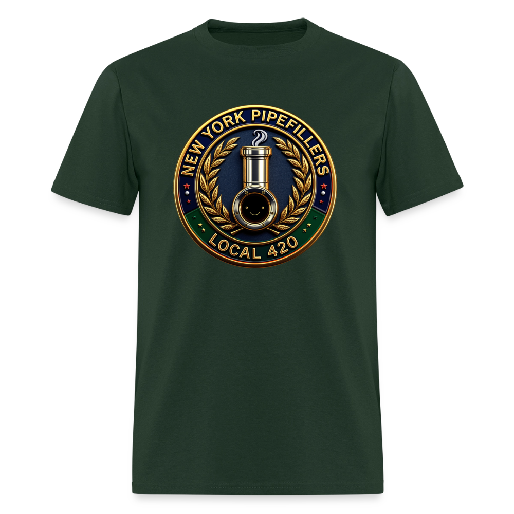 NEW YORK PIPEFILLERS LOCAL 420 Men's T-Shirt - forest green