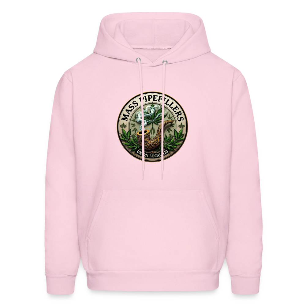 MASS PIPEFILLERS LOCAL 420 2 EMBLEM Men's Hoodie - pale pink