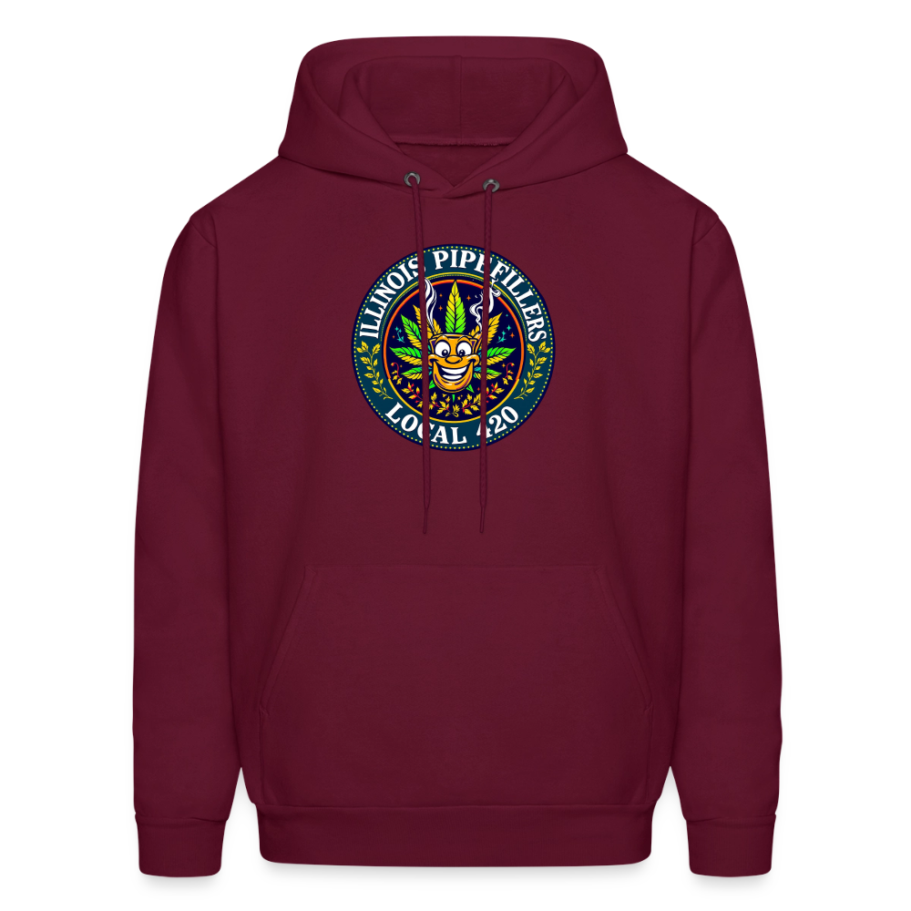 ILLINOIS PIPEFILLERS LOCAL 420 Men's Hoodie - burgundy