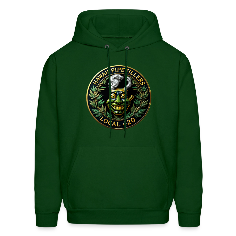 HAWAII PIPEFILLERS LOCAL 420 F/B DESIGN Men's Hoodie - forest green