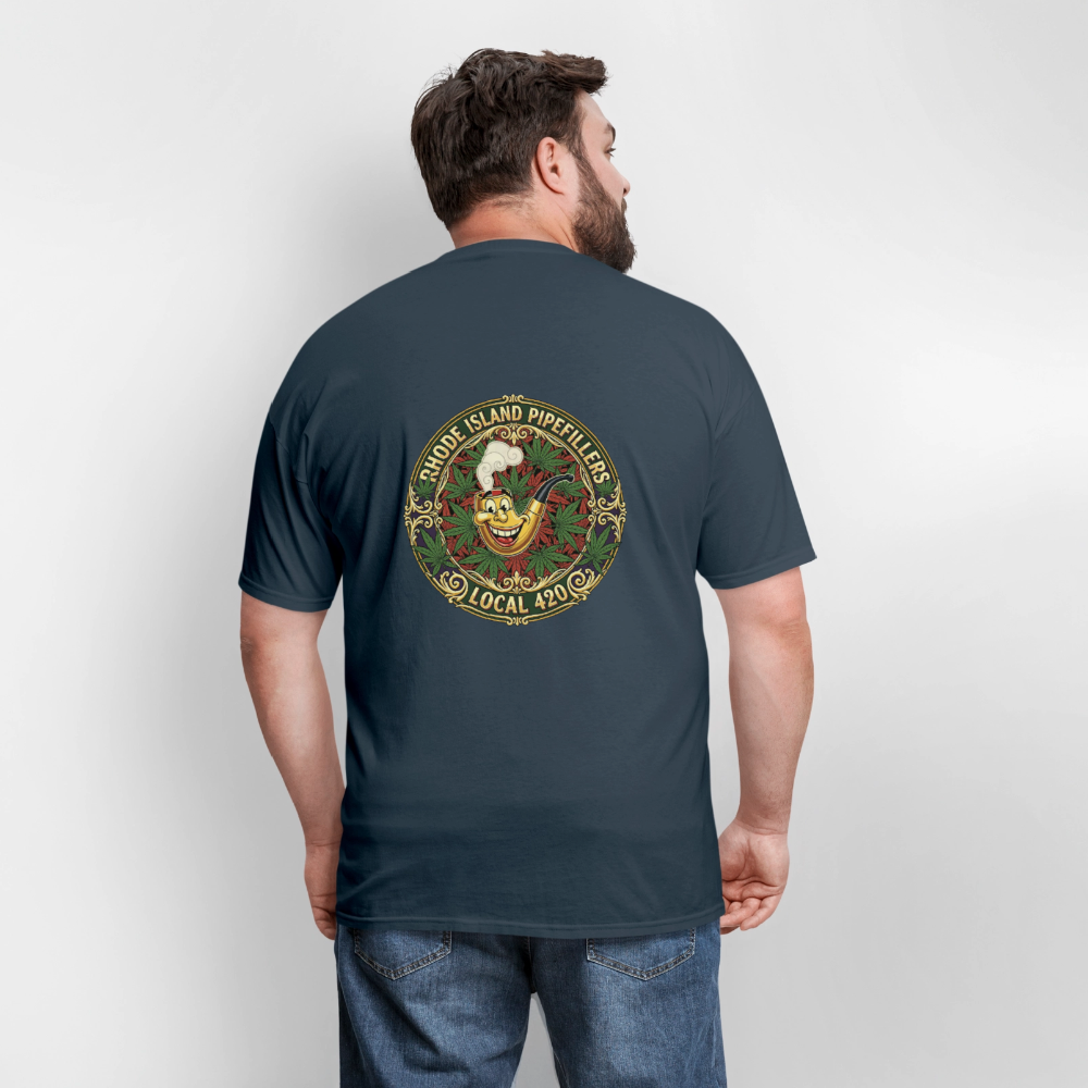 TEXAS PIPEFILLERS LOCAL 420 Men's T-Shirt -  blue dusk