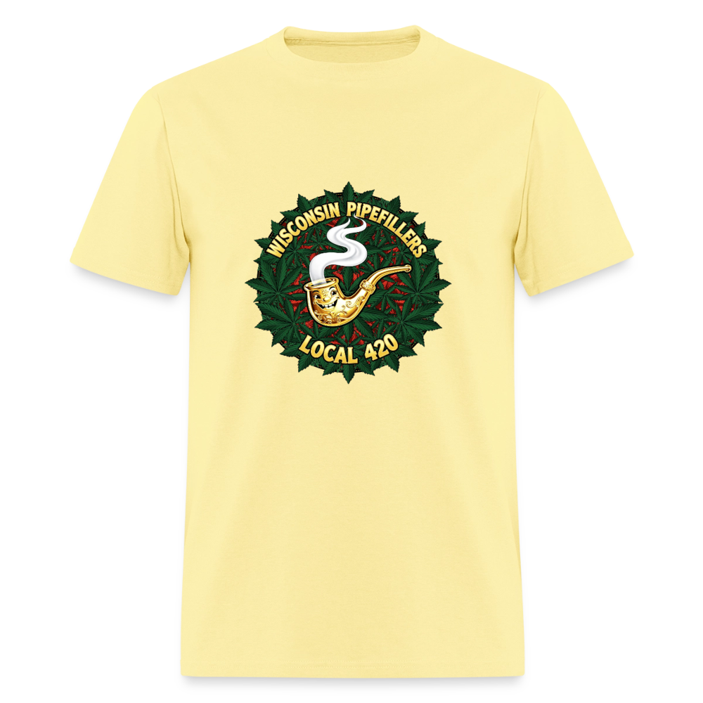 WISCONSIN PIPEFILLERS LOCAL 420 Men's T-Shirt - cornsilk