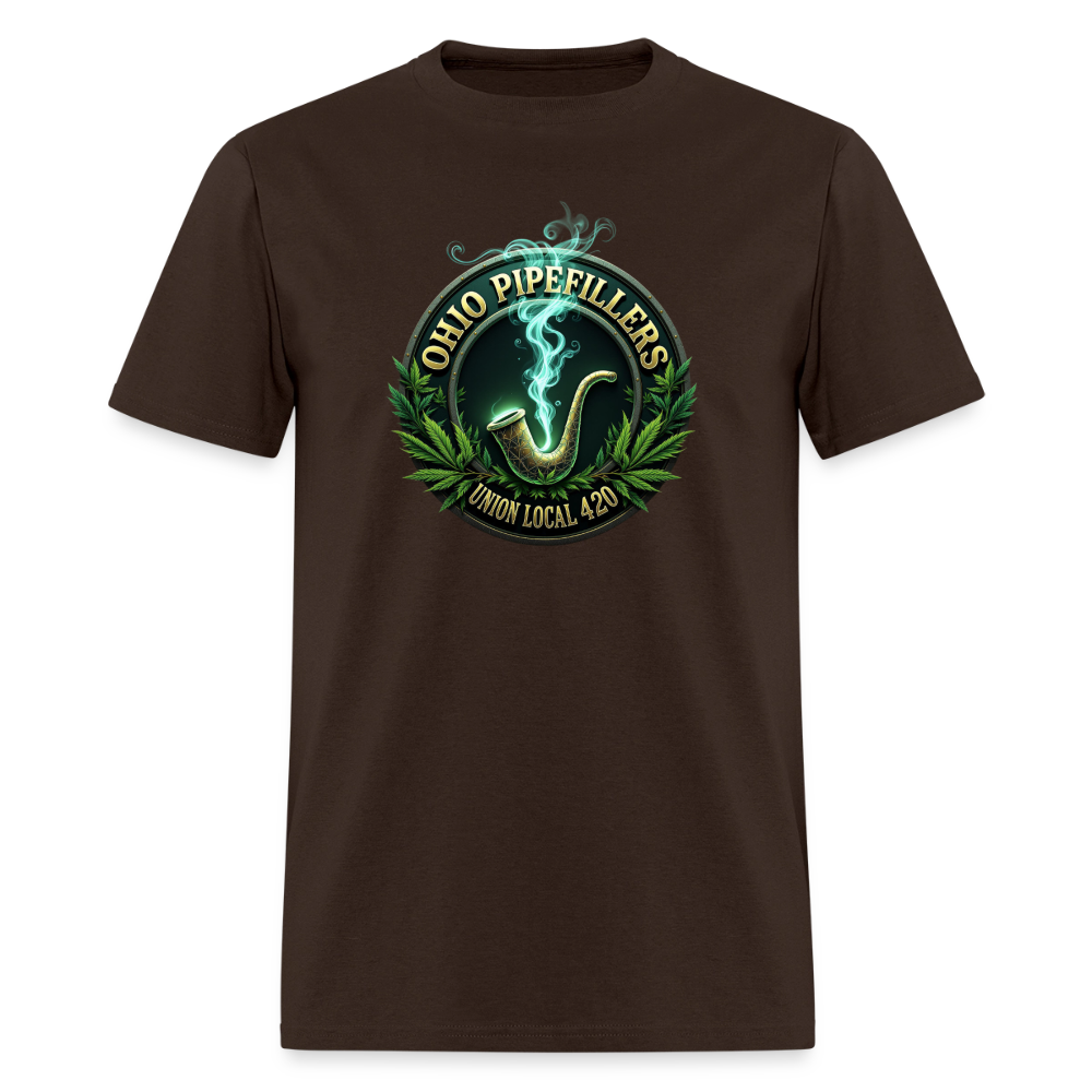 OHIO PIPEFILLERS UNION LOCAL 420 Men's T-Shirt - brown