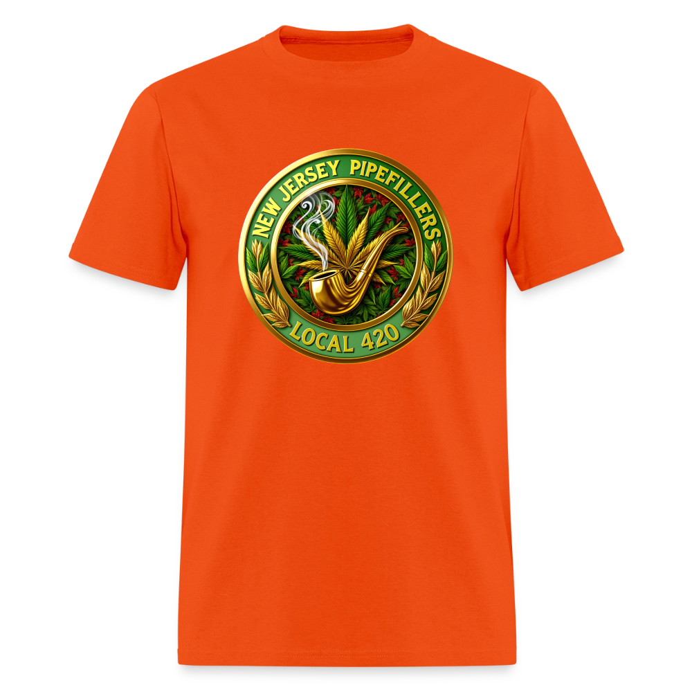 NEW JERSEY PIPEFILLERS LOCAL 420 Men's T-Shirt - orange