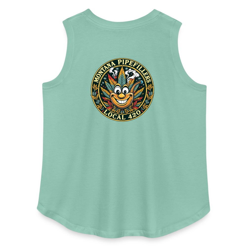 MONTANA PIPEFILLERS LOCAL 420 F/B DESIGN Women's Curvy Relaxed Tank Top - saltwater