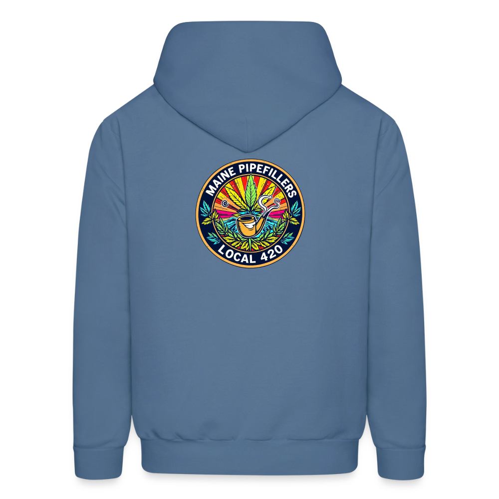 MAINE PIPEFILLERS LOCAL 420 2 EMBLEM Men's Hoodie - denim blue
