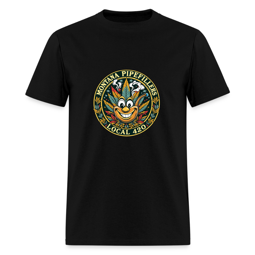 MONTANA PIPEFILLERS LOCAL 420 Men's T-Shirt - black