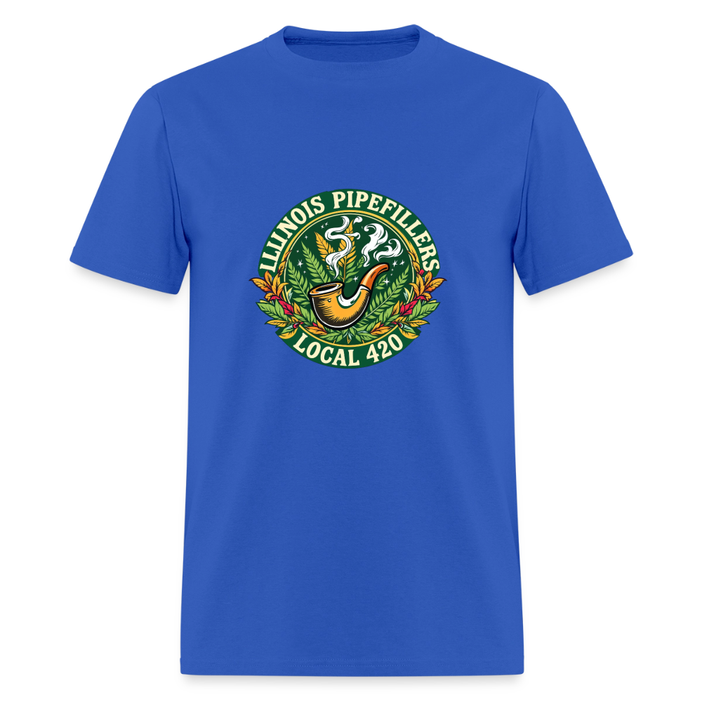 ILLINOIS PIPEFILLERS LOCAL 420 F/B DESIGN Men's T-Shirt - royal blue