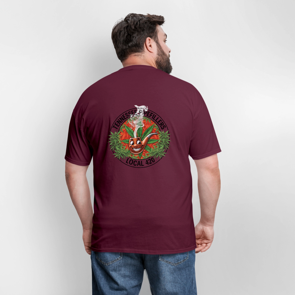TENNESSEE PIPEFILLERS LOCAL 420 Men's T-Shirt - burgundy