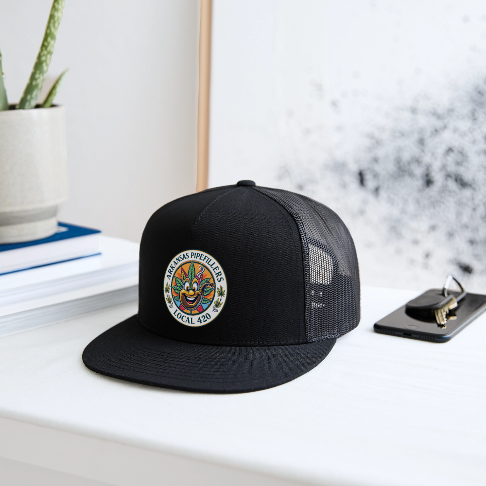 ARKANSAS PIPEFILLERS LOCAL 420 Trucker Hat - black/black