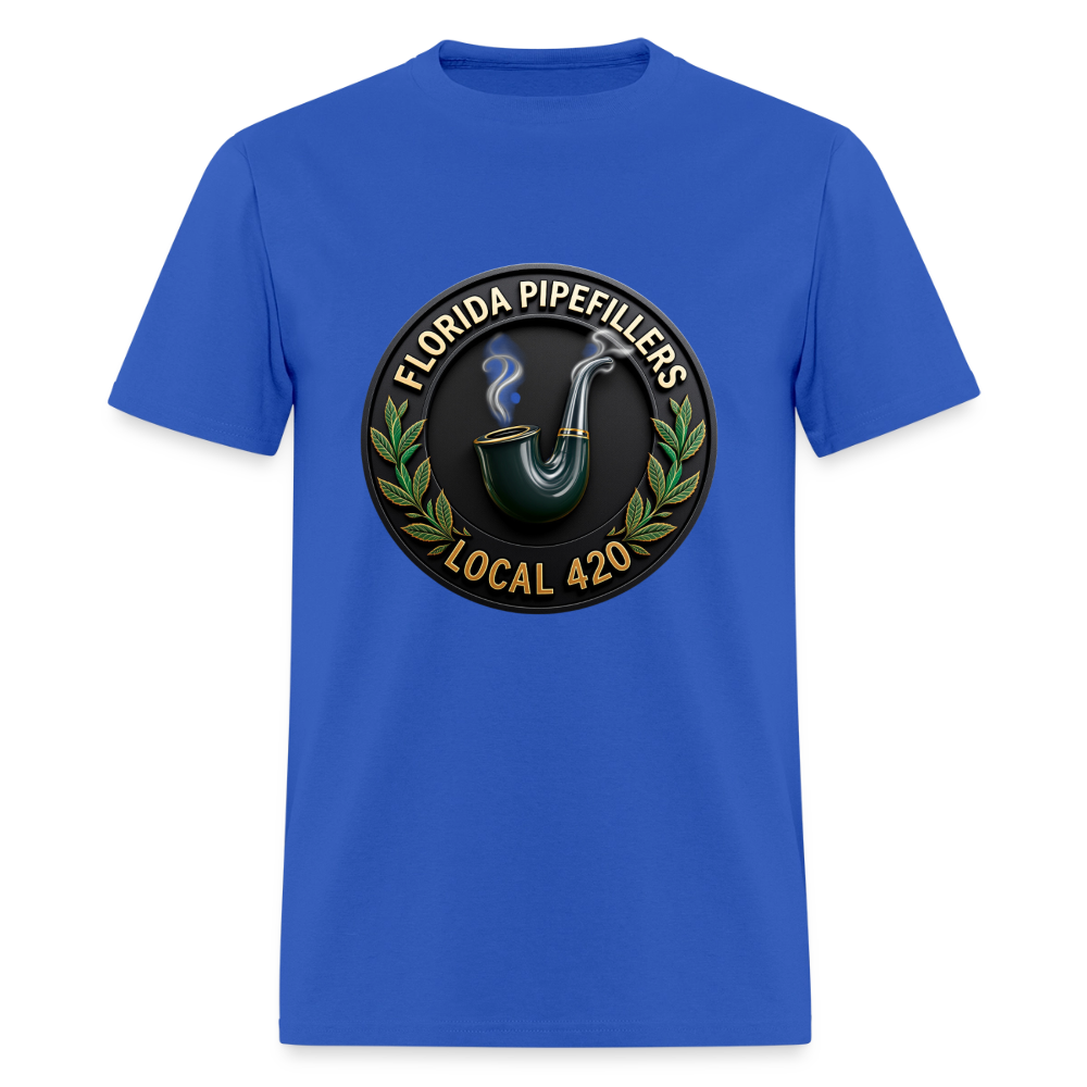FLORIDA PIPEFILLERS LOCAL 420 F/B DESIGN Men's T-Shirt - royal blue