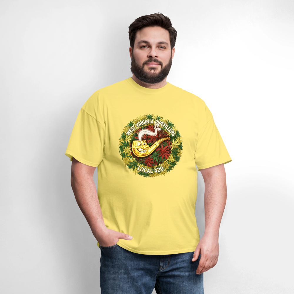 WEST VIRGINIA PIPIEFILLERS LOCAL 420 Men's T-Shirt - cornsilk