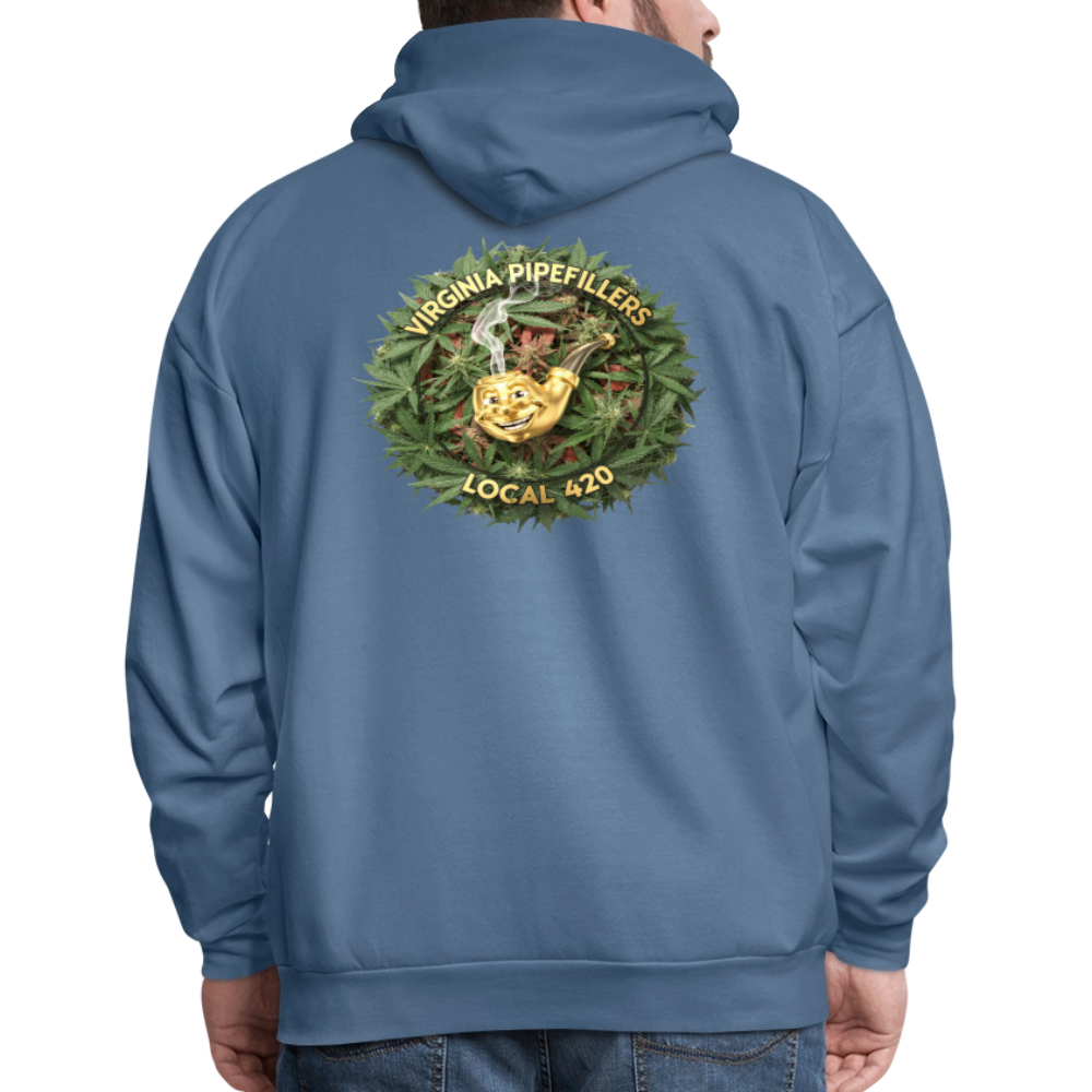 VIRGINIA PIPEFILLERS LOCAL 420 F/B DESIGN Men's  Hoodie - denim blue