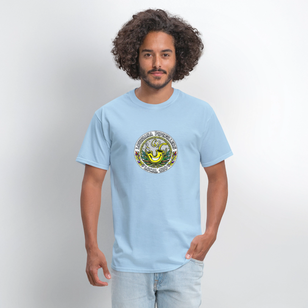 LOUISIANA PIPEFILLERS LOCAL 420 Men's T-Shirt - powder blue