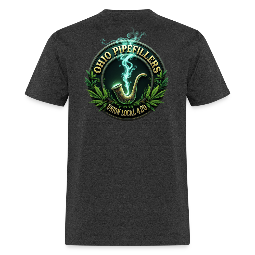 OHIO PIPEFILLERS UNION LOCAL 420 F/B DESIGNS Men's T-Shirt - heather black