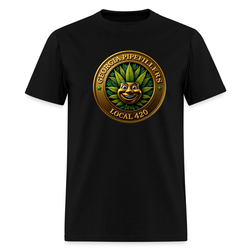 GEORGIA PIPEFILLERS LOCAL 420 F/B DESIGN  Men's T-Shirt - black