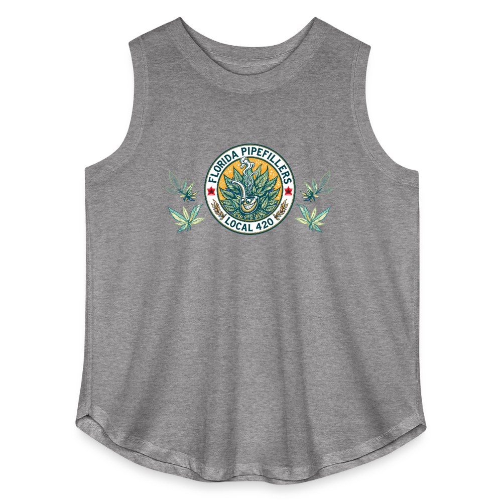 FLORIDA PIPEFILLERS LOCAL 420 F/B DESIGN Women's Curvy Relaxed Tank Top - granite heather 