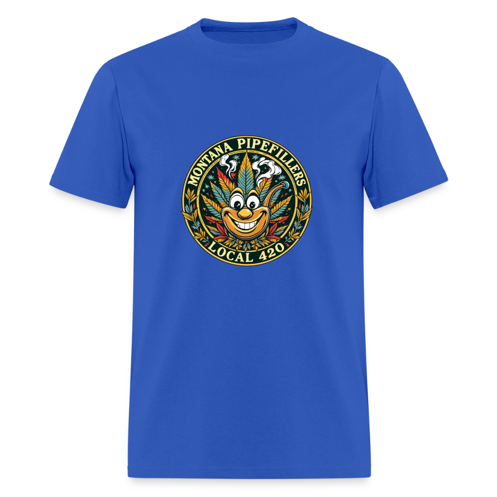 MONTANA PIPEFILLERS LOCAL 420 F/B DESIGN Men's T-Shirt - royal blue