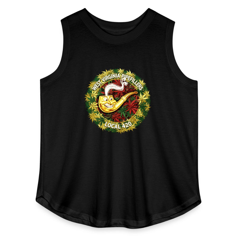 WEST VIRGINIA PIPIEFILLERS LOCAL 420 Men's Women's Curvy Relaxed Tank Top - black