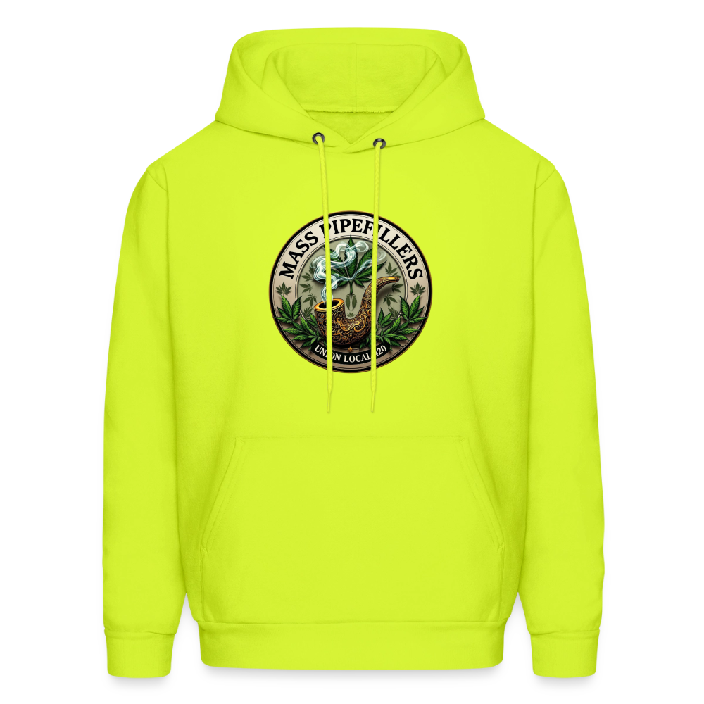 MASS PIPEFILLERS LOCAL 420 Men's Hoodie - safety green
