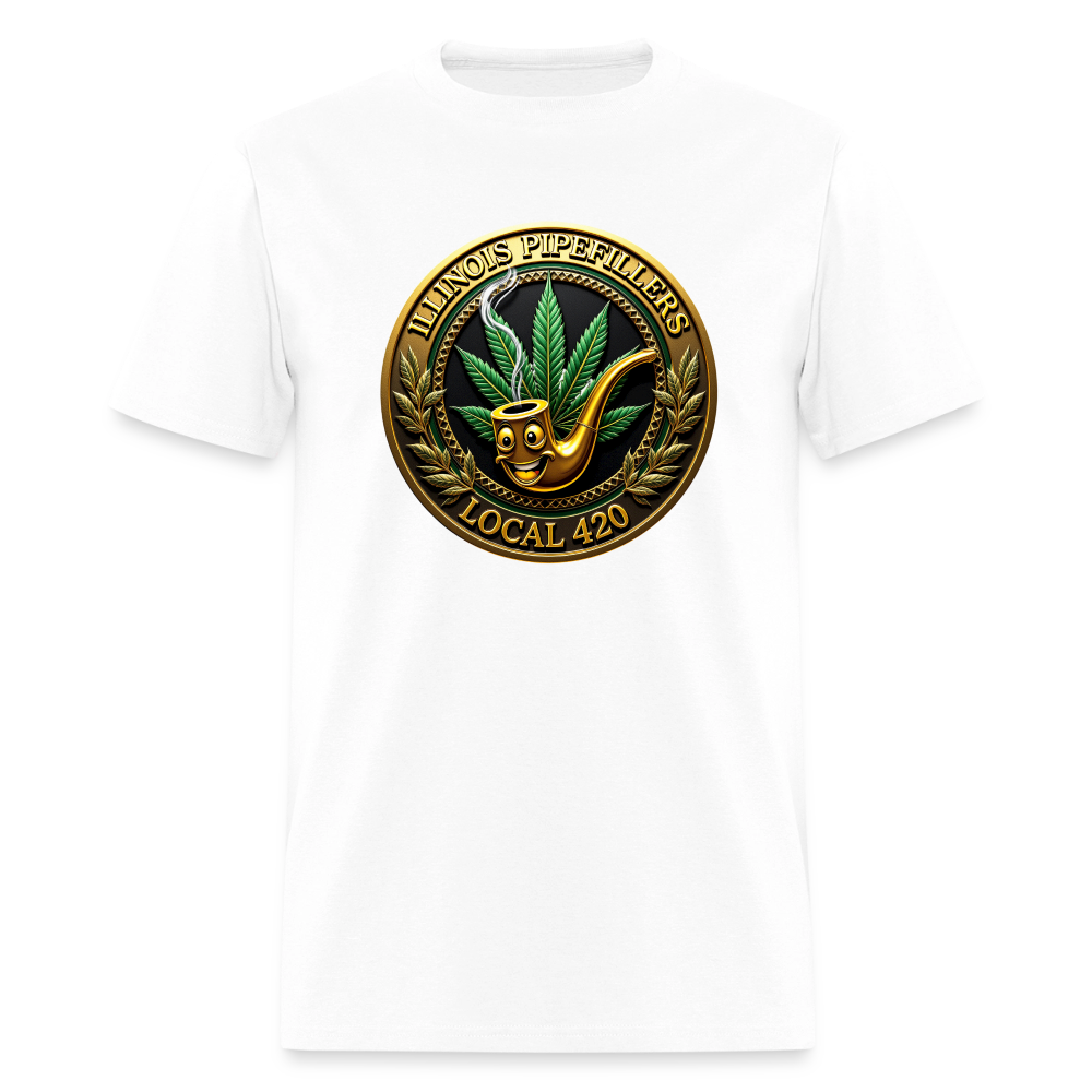 ILLINOIS PIPEFILLERS LOCAL 420 F/B DESIGN Men's T-Shirt - white