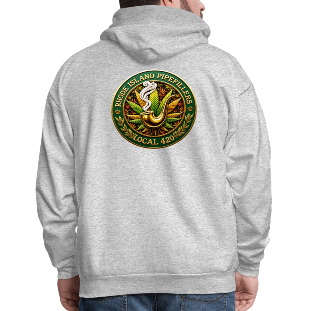 RHODE ISLAND PIPEFILLERS LOCAL 420 F/B DESIGNS Men's Hoodie - heather gray