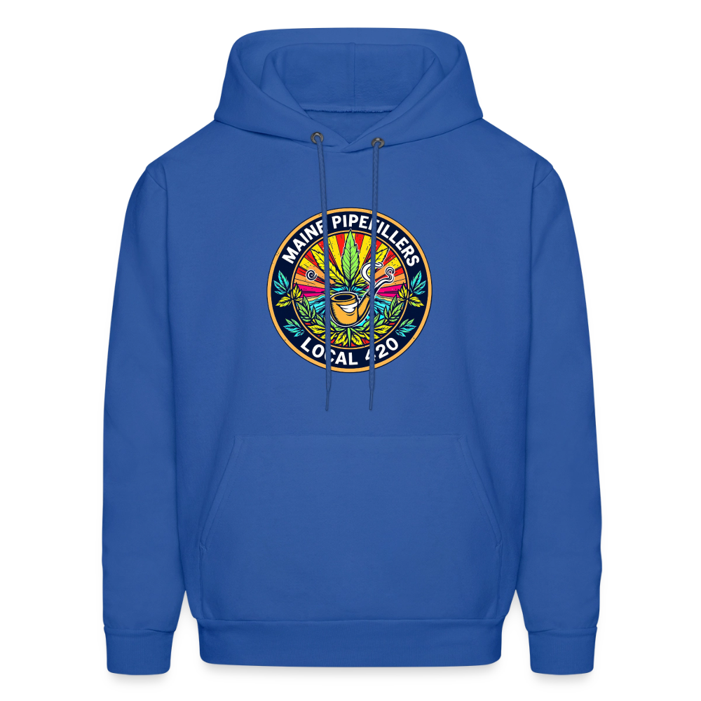 MAINE PIPEFILLERS LOCAL 420 2 EMBLEM Men's Hoodie - royal blue