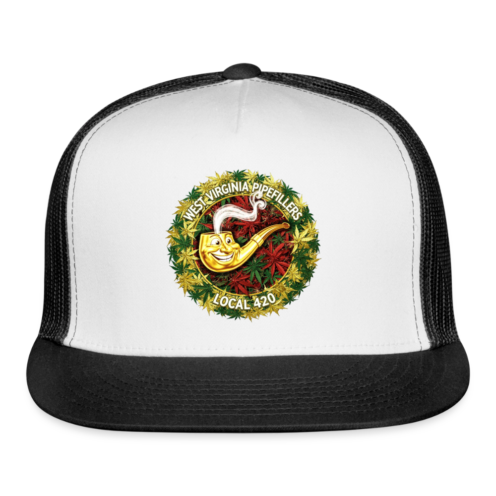 WEST VIRGINIA PIPIEFILLERS LOCAL 420 Trucker Hat - white/black