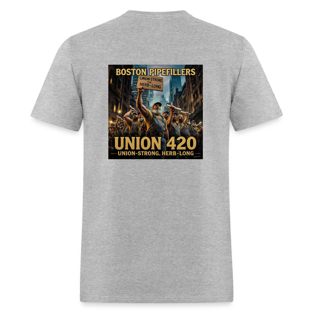 NEW ENGLAND PIPEFILLERS UNION 420 Men's T-Shirt - heather gray