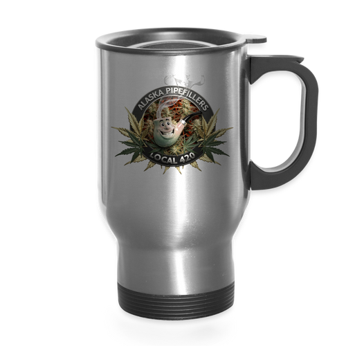 ALASKA  PIPEFILLERS LOCAL 420 14oz Stainless Steel Travel Mug - silver