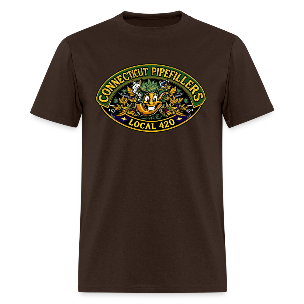 CONNECTICUT PIPEFILLERD LOCAL 420Men's T-Shirt - brown