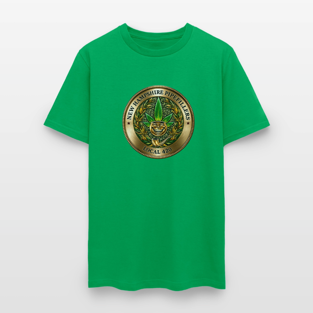 NEW HAMPSHIRE PIPEFILLERS UNION LOCAL 420 Men's T-Shirt - bright green