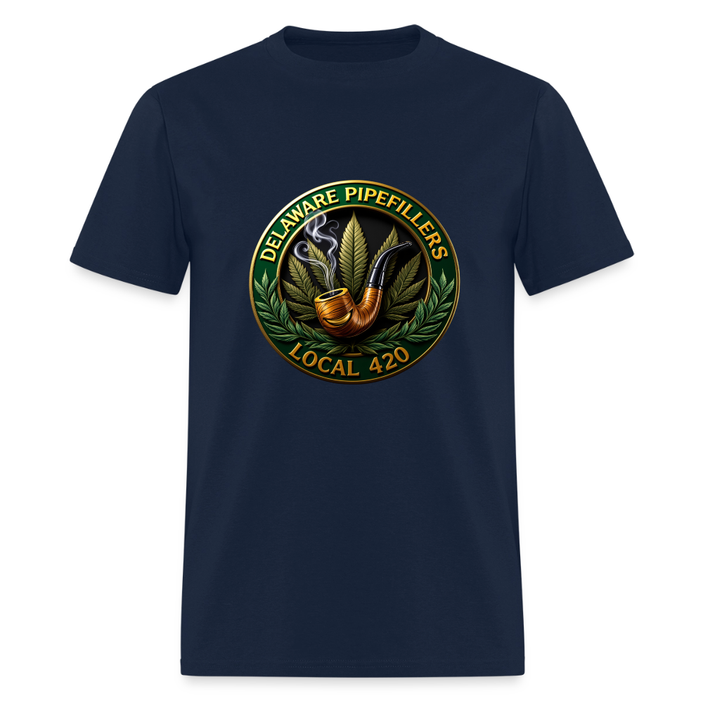 DELAWARE  PIPEFILLERS LOCAL 420 Men's T-Shirt - navy