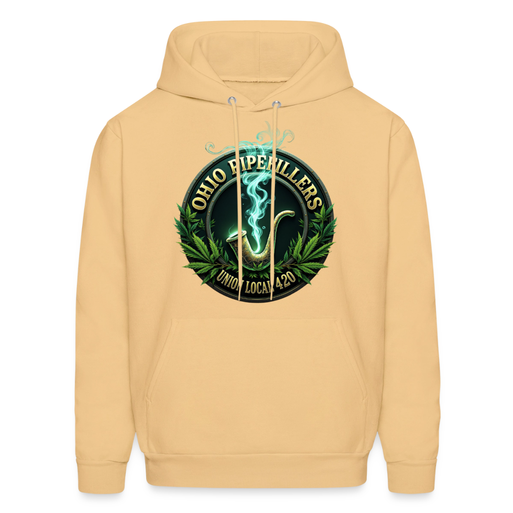OHIO PIPEFILLERS UNION LOCAL 420 F/B DESIGNS Men's Hoodie - light gold 