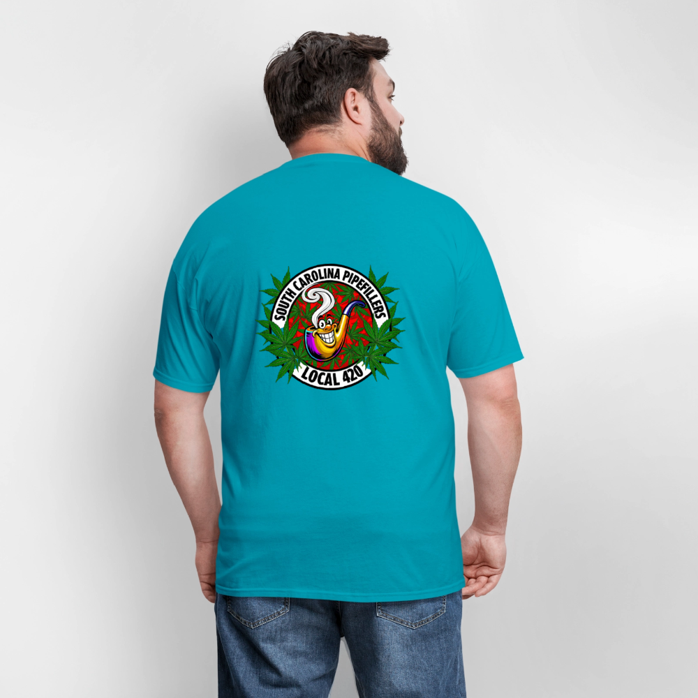 SOUTH CAROLINA PIPEFILLERS LOCAL 420 F/B DESIGN Men's T-Shirt - turquoise