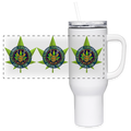 ILLINOIS PIPEFILLERS LOCAL 420 40oz Stainless Steel Travel Tumbler - white