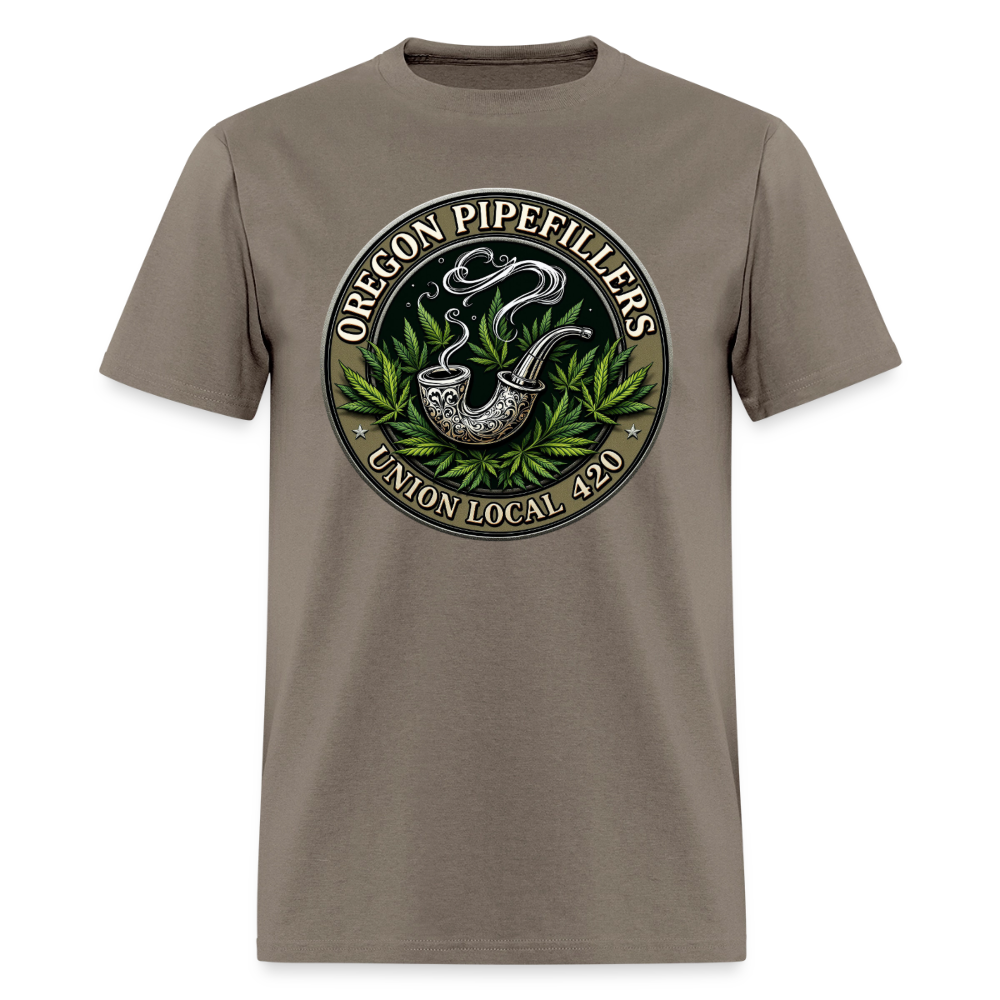 OREGON PIPEFILLERS LOCAL 420 Men's T-Shirt - safari