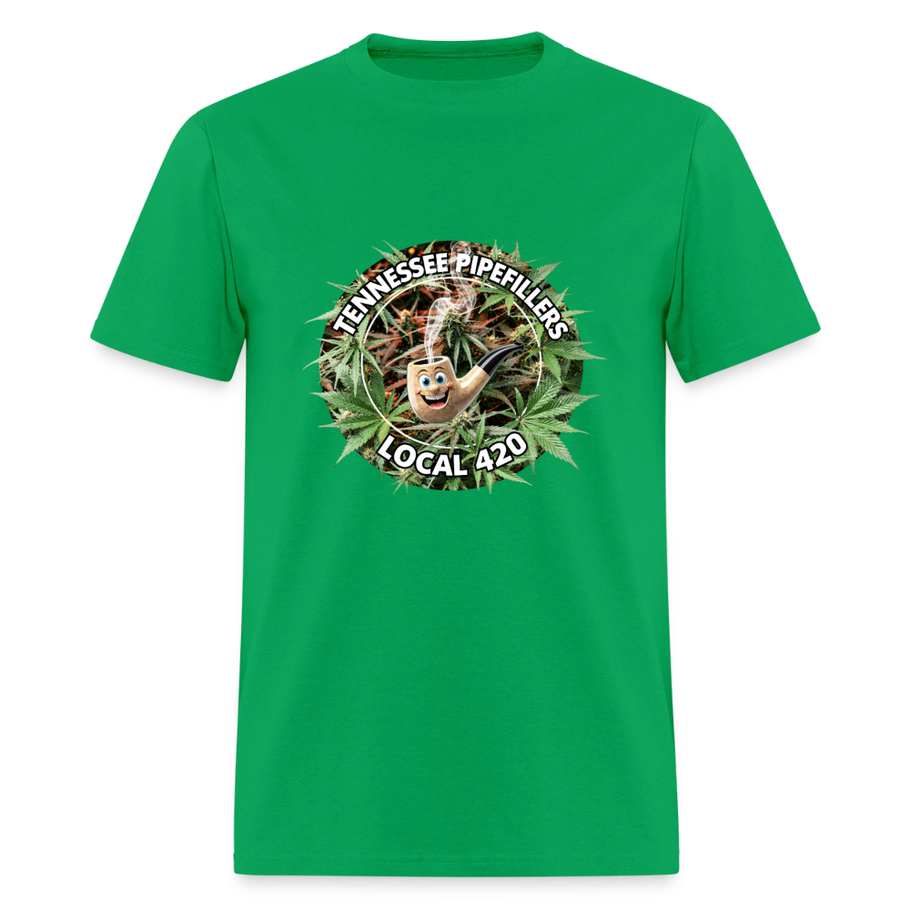 TENNESSEE PIPEFILLERS LOCAL 420 F/B DESIGN Men's T-Shirt - bright green