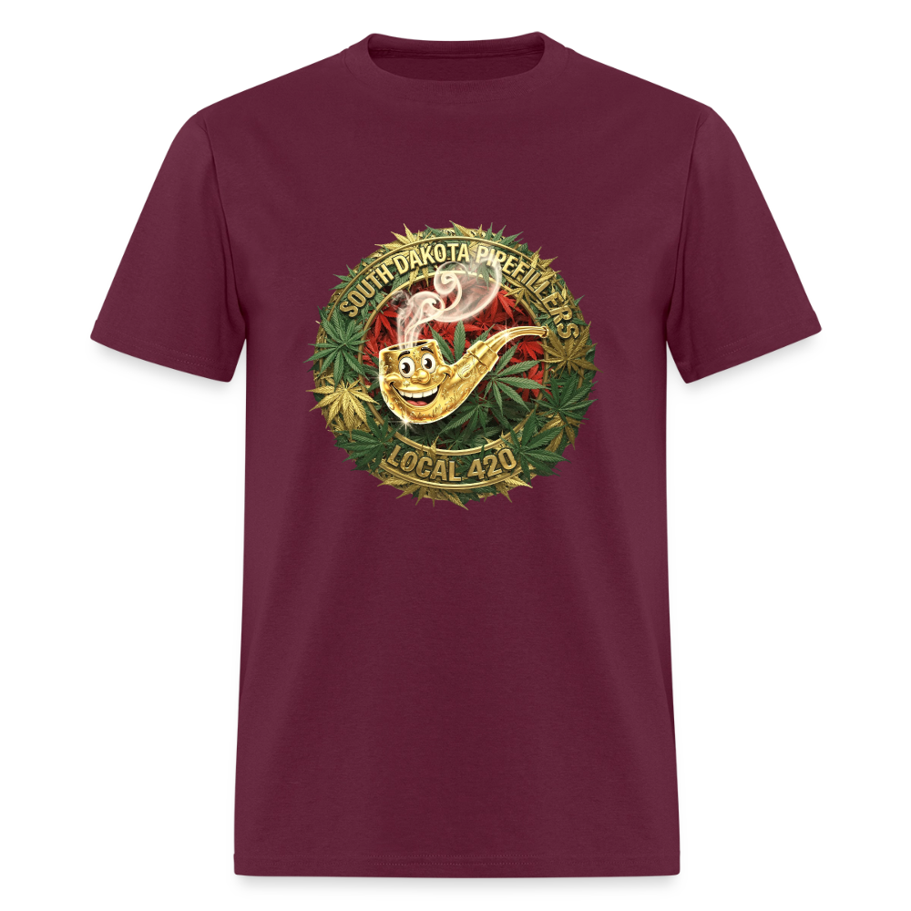 SOUTH DAKOTA PIPEFILLERS LOCAL 420 Men's T-Shirt - burgundy