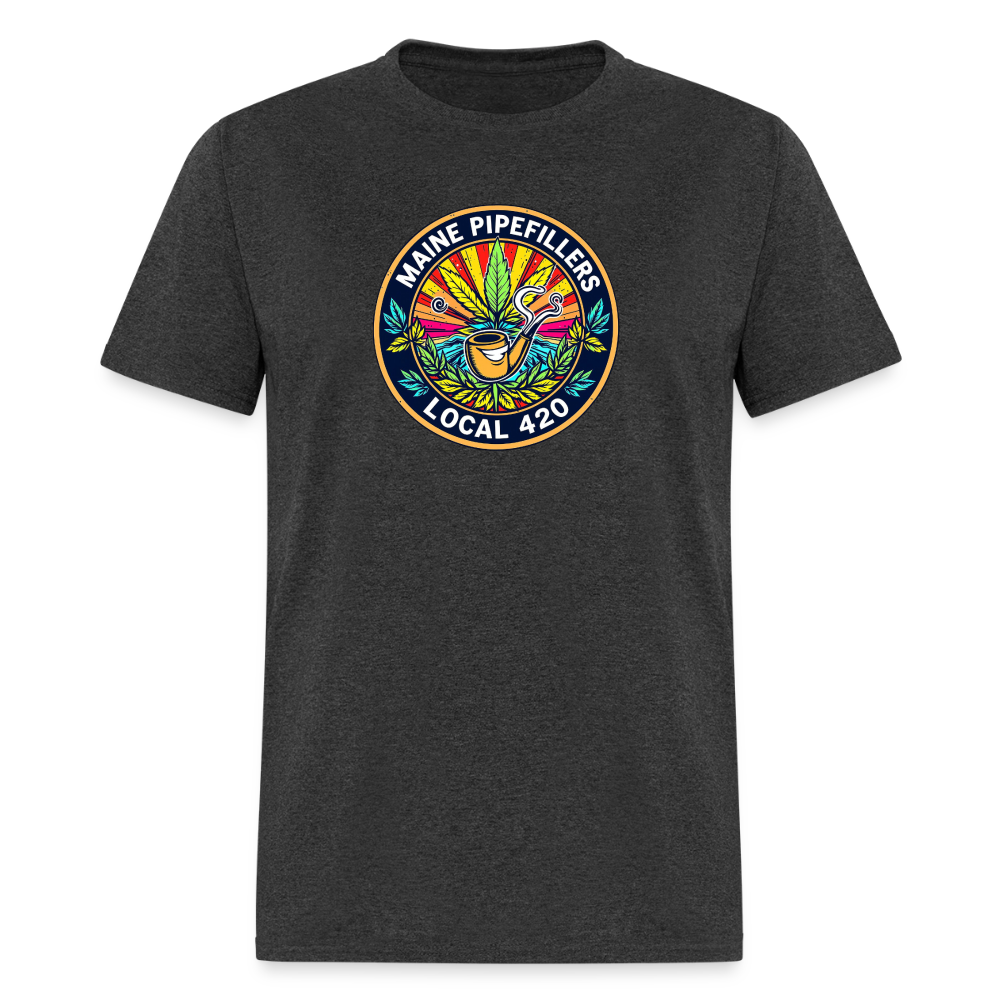 MAINE PIPEFILLERS LOCAL 420 Men's T-Shirt - heather black